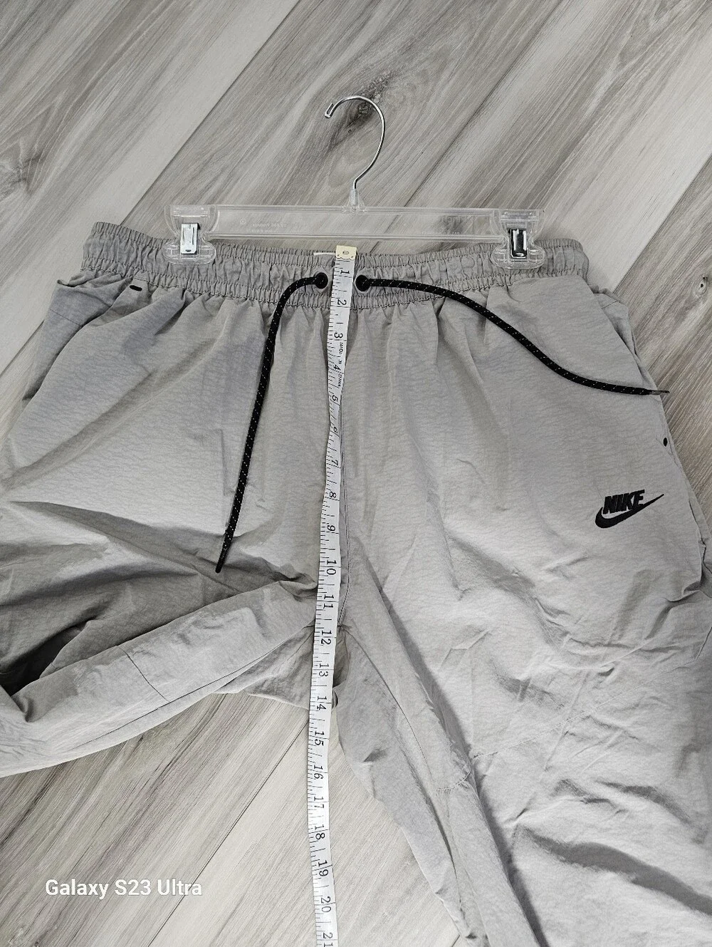 Nike Light Gray Track Pants with Black Logo Sz XL